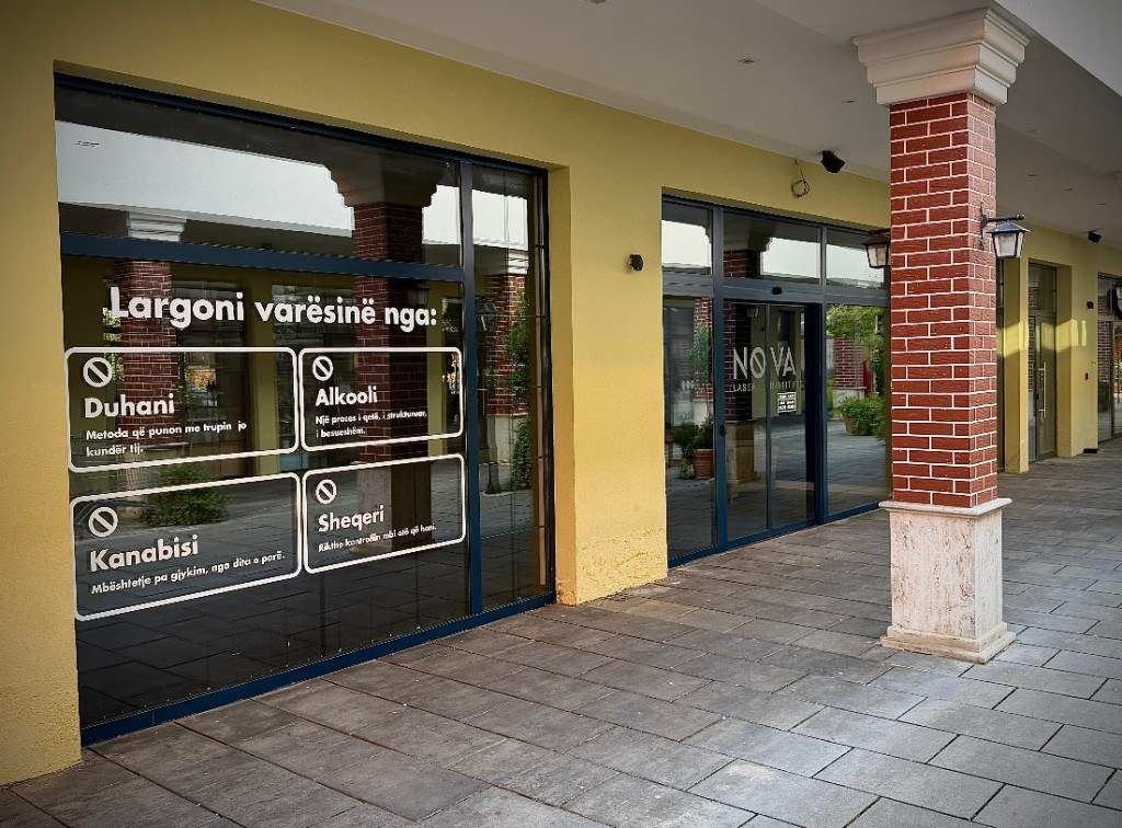 Nova Laser Institute Pristina window